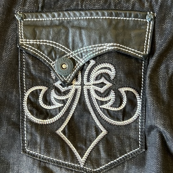 Vintage Affliction 100% cotton baggy jeans 40x34 - Picture 10 of 13